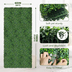 Artificial Boxwood Roll Panels: 60"x138" UV-Anti Faux Hedge Privacy Screen - Image 2