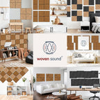 WoveN SounD Artisan Acoustic Wall Panels, 16 Pack 12x12 Inch, PVC Wood Grain - Image 5