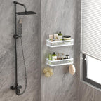 PUSDON Mesh Shower Caddy Wall Mount, Heavy Duty Adhesive Bathroom Shelf - Image 2