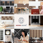 WoveN SounD Artisan Acoustic Wall Panels, 16 Pack 12x12 Inch, PVC Wood Grain - Image 5