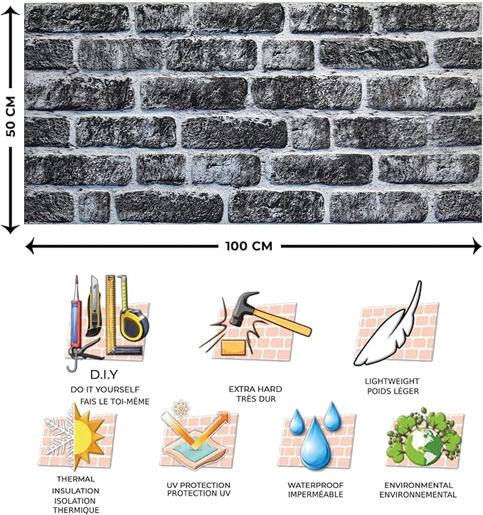 Dundee Deco 3D Wall Panels Faux Brick - Image 7