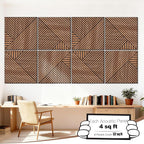 Mollywell Art Acoustic Wall Panels, 24x24 Inch 8 Pack, Wood Veneer, Sound - Image 2
