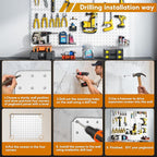Peg Board, Includes 4 Pack White Peg Board Panels - Image 5