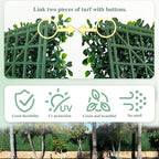 ODTORY Artificial Greenery Grass Wall Panel, 10x10 Inch 6-Pack, UV-Anti Fake - Image 4