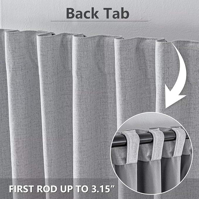 IGEMAEVE 100% Blackout Curtains 108 Inches Long - Image 3