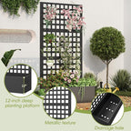 Metal Planter Box with Trellis, Planter Box Trellis with Privacy Screen and - Image 3