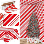 Kochorie 100 Ft x 54 Inch Christmas Candy Cane Striped Tablecloth Roll by Kochorie