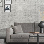 15.75"x393.70" Gray Wallpaper Grasscloth Peel and Stick Wallpaper Faux Linen - Image 2