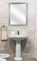 MCS 28.5x34.5 Large Wall Mirror, Vertical & Horizontal Wall Hanging Mirror - Image 6