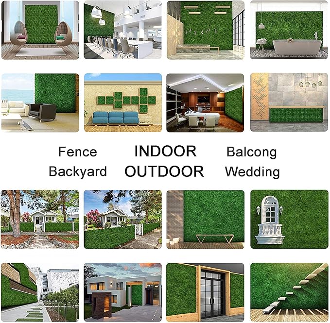 Sunnyglade 12 Pieces 10“x10“ Artificial Boxwood Panels Topiary Hedge Plant - Image 6
