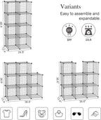 C&AHOME Wire Cube Storage, 8-Cube Organizer Metal C Grids Storage, Storage Bins - Image 3