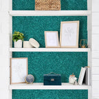 CHIHUT Teal Blue Glitter Wallpaper Stick and Peel - Image 4