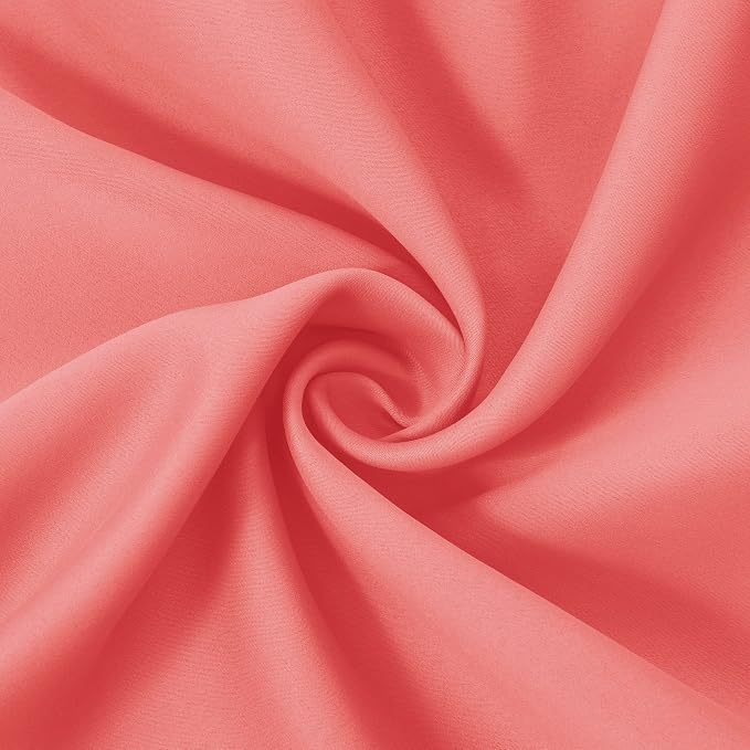 LEMOMO Blackout Curtains 66 x 84 inch/Coral Curtains Set of 2 Panels/Thermal - Image 5