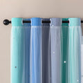 XiDi Curtains for Bedroom Decor, Rainbow BluGrenGrey-52-45 by Addsomecolortolife
