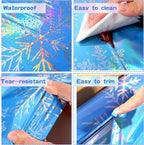 Kochorie 100 Ft x 54 Inch Iridescent Winter Snowflake Tablecloth Roll - Image 3