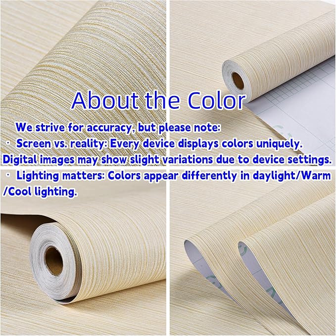 Haimin Grasscloth Wallpaper Textured 24in X 393in Fabric Contact Paper Textured - Image 2