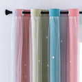 XiDi Curtains for Bedroom Decor, Rainbow Pink-Blue-34-96 by Addsomecolortolife