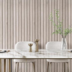 VEELIKE 15.7''x118'' Grey Wood Slats Wallpaper Peel and Stick Removable Wooden - Image 3
