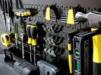 Wall Control Pegboard 16in x 32in Horizontal Black Metal Pegboard Tool Board - Image 2