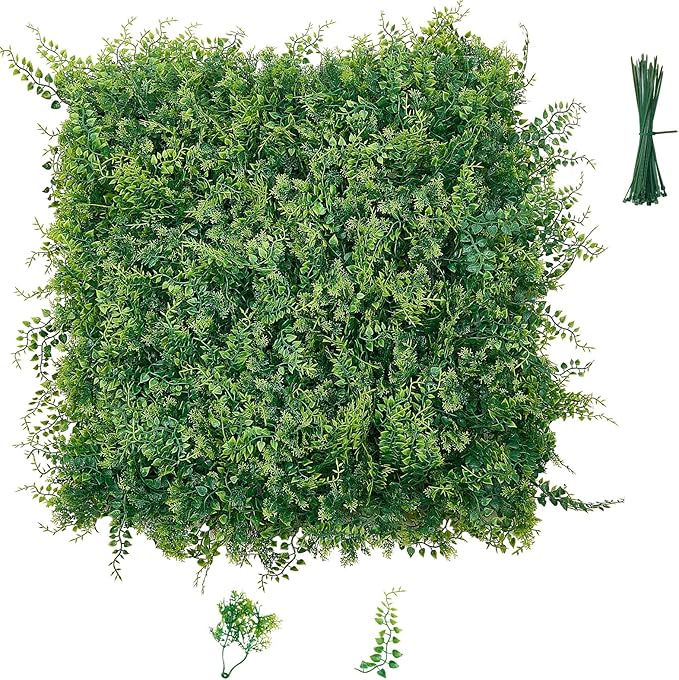 VEVOR Artificial Plant Wall, Sun Protection Greenery Backdrop Privacy Hedge by VEVOR