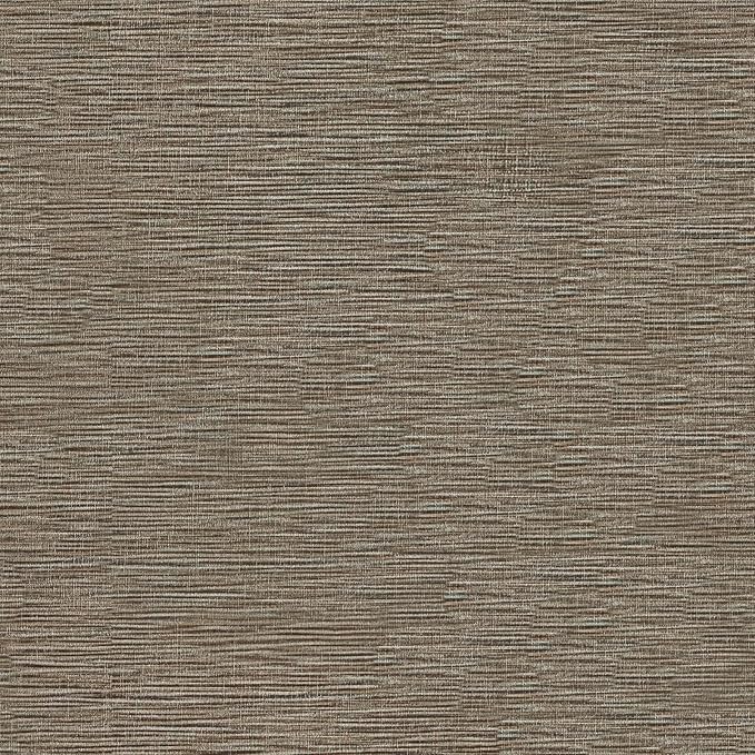 VEELIKE 15.7''x118'' Taupe Grasscloth Wallpaper Peel and Stick Textured Faux by VEELIKE