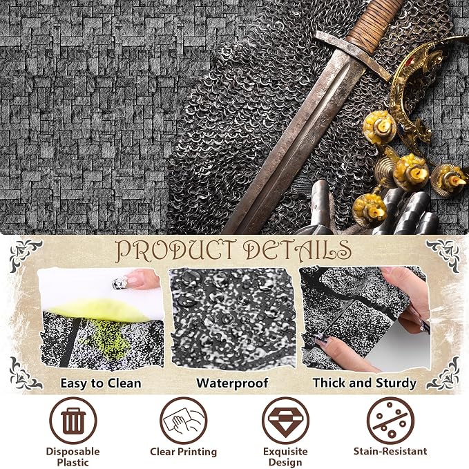 Kochorie 200 Ft X 54 Inch Stone Wall Tablecloth Roll - Image 3