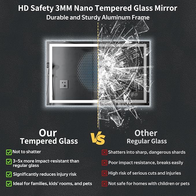 48"x30" LED Bathroom Mirror - Image 7