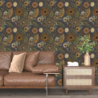Boho Wallpaper Peel and Stick, Vintage Blue Yellow Floral Contact Paper - Image 8