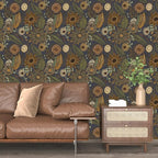 Boho Wallpaper Peel and Stick, Vintage Blue Yellow Floral Contact Paper 17.5" x - Image 5