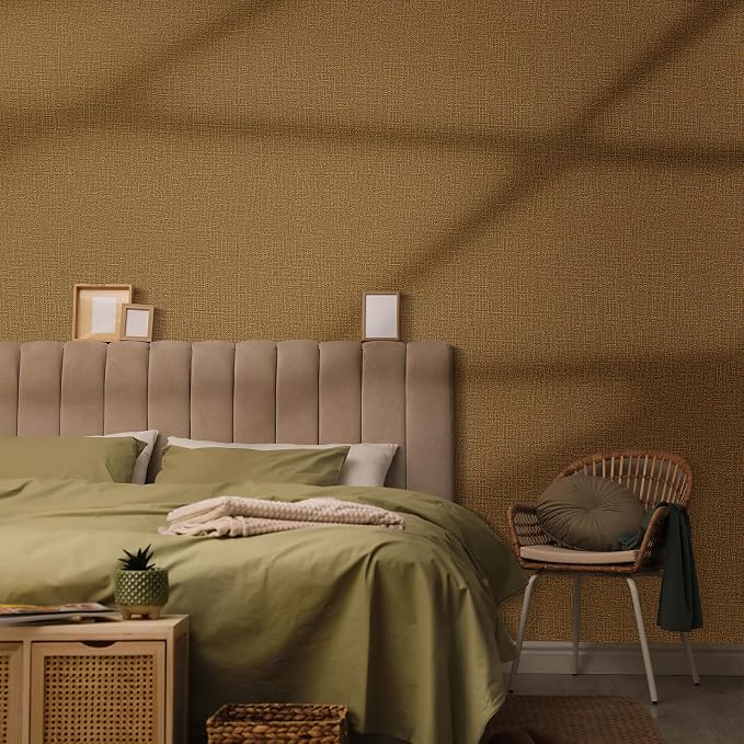 WADILE Grasscloth Peel and Stick Wallpaper 15.7in x 787.4in, Textured Contact - Image 2