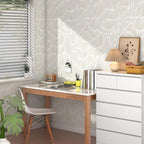 Theper Beige Modern Striped Wallpaper Peel and Stick Boho 17.3"×275" Removable - Image 5