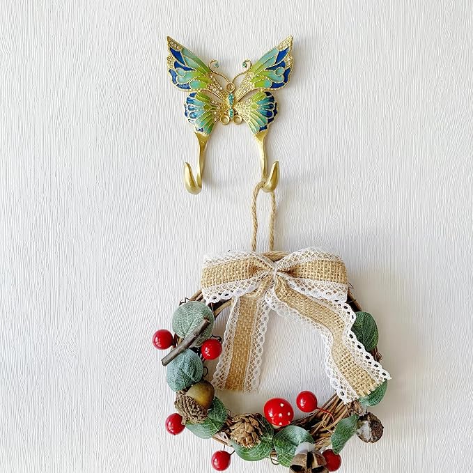 Vintage Butterfly Shaped Decorative Wall Hook Rack Hanger - Image 4