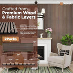 Avana Acoustic Wood Wall Panels – 47.2 X 12.6 Inch Walnut Acoustic Panels 2 PCs - Image 4
