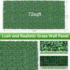 EverNture 71"x144" Grass Wall Panels, Artificial Grass Backdrop, Fake Greenery - Image 2