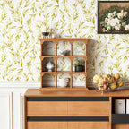 Livebor Leaf Peel and Stick Wallpaper Olive Leaf Contact Paper17.7in x 196.8in - Image 8