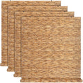 DoubleFill 4 Pcs Bamboo Shades Outdoor Reed Roll Up Blinds 48" W x 72" H by DoubleFill