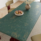 VEELIKE Distressed Teal Gold Metallic Wallpaper Peel and Stick Industrial Green - Image 4