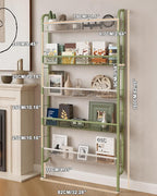 UMDONX Behind The Door Bathroom Shelf Narrow 5-Tier, Space-Saving Slim Storage - Image 2