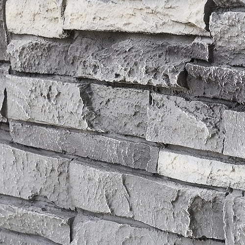 1.77 Inch Deep 3D Faux Stone Sample Panel Artisan Hand Painted Stacked Stone - Image 2
