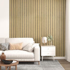 Brown 3D Wood Wall Panels Peel and Stick Fluted Wall Slat Panels 23.6"x197" - Image 7