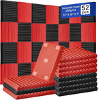 52 Pack Acoustic Foam Panels by Unknown