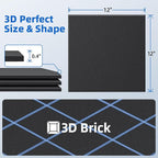 20 Pack Acoustic Panels with Self Adhesive, Soundproof Wall Panels, Square - Image 6