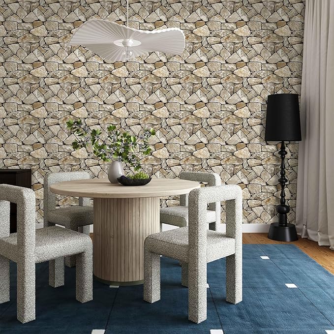 3D Peel and Stick Faux Stone Wall Panels 11.8" x 11.8" 10-Pack, Stone-Look Wall - Image 9