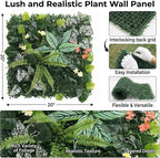 6 Pack 20"x20"Grass Wall Panels-Artificial Boxwood Panels - Image 2