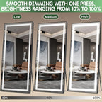 FENNIO Full Length Mirror with Lights, Wall Mounted Hanging Mirror with Lights - Image 8