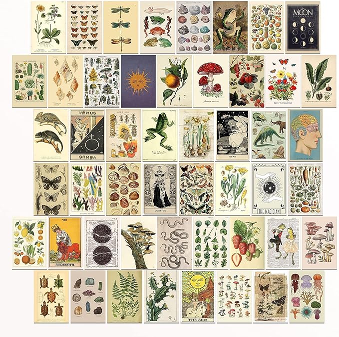 Vintage Room Bedroom Wall Dorm Posters Pictures by woonkit