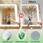 FENNIO Full Length Mirror with Lights, Wall Mounted Hanging Mirror with Lights - Image 8