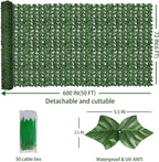 ODTORY Artificial Fence Privacy Screen: 6FT x 50FT UV-Anti Faux Greenery - Image 2