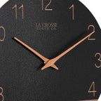 La Crosse Clock 404-3630C 12 inch Dark Sierra Wood Analog Quartz Wall Clock - Image 5