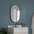 Guvana Grasscloth Peel and Stick Wallpaper Blue Textured Contact Paper Modern - Image 3